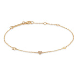 Itty Bity XO & Pave Diamond Heart Bracelet