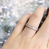 Halfway Channel Baguette with Diamond Edge Band