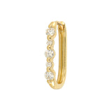 Alternating Diamond Cushion Hoops