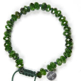 Diopside Faceted Adjustable Bracelet