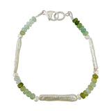 Long Pearls with Opals Bracelet