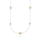 Plated Multi Disc Station Long Necklace-TWT (Disc)