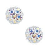 Aurora Crystal Pave Ball Studs