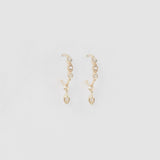 Eye Pendant Diamond Hoop Earrings