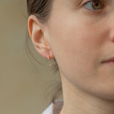 Eye Pendant Diamond Hoop Earrings