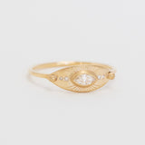 Large Sun Eye Diamond Ring