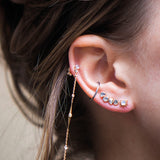 Moonstone Sun Stud Earring