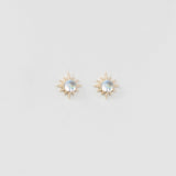 Moonstone Sun Stud Earring