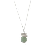 Double Nuggets with Stone Necklace