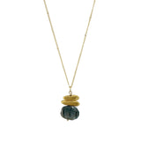 Double Nuggets with Stone Necklace