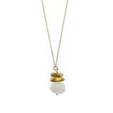 Double Nuggets with Stone Necklace