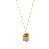 Double Nuggets with Stone Necklace