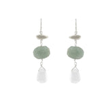 Little Nugget w/ Stone & Quartz Earring