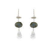 Little Nugget w/ Stone & Quartz Earring