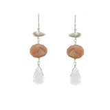 Little Nugget w/ Stone & Quartz Earring