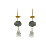 Little Nugget w/ Stone & Quartz Earring