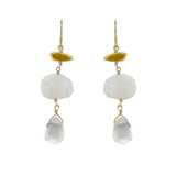 Little Nugget w/ Stone & Quartz Earring