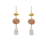Little Nugget w/ Stone & Quartz Earring