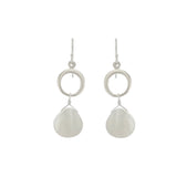 Small Circle w/ White Mother of Pearl Drops