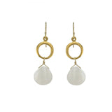 Small Circle w/ White Mother of Pearl Drops