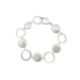 Open Circles and Pearls Bracelet