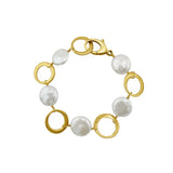 Open Circles and Pearls Bracelet