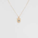 Trillian Aquamarine & Diamond Totem Necklace