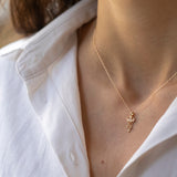 Diamond Eye Dangling Details Necklace