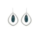 Medium Lotus with Kyanite Earrings