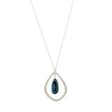 Medium Lotus with Kyanite Necklace