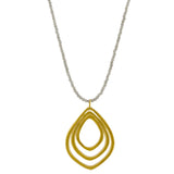Triple Lotus Labradorite Necklace