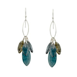 Moss Aqua & Kyanite Cluster Earrings