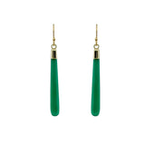 Long Green Onyx Earrings