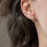 Trylian Moonstone Diamond Fringe Stud Earring
