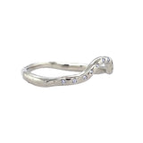 Sterling Silver Dainty Flush Set Diamond Halo Band