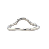 Sterling Silver Dainty Flush Set Diamond Halo Band