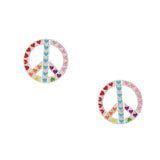 Peace Sign Of Hearts Studs