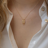 Sunbeam Diamond Eye Necklace