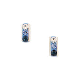 Blue Crystal Bar Studs