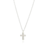 Reversible Two Tone Small Cross Necklace
