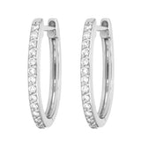 Classic Small Oval Pave Hoop