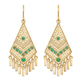 Green Turquoise Chandelier Earrings