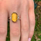 Citrine Ring With Diamonds