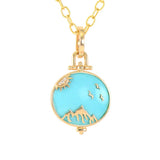 Wild Fire Horse Turquoise Pendant