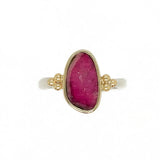Watermelon Torumaline Slice Ring