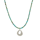 Small Open Drop Turquoise Necklace