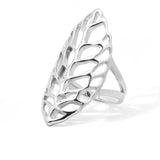 Sterling Silver Bold Leaf Ring