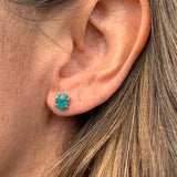 Grandidierite Prong Stud Earrings