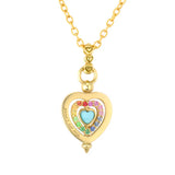 Medium Spinning Heart Rainbow Pendant