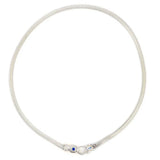 Mixed Metal Bejeweled Infinity Serpent Chain Necklace